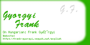 gyorgyi frank business card